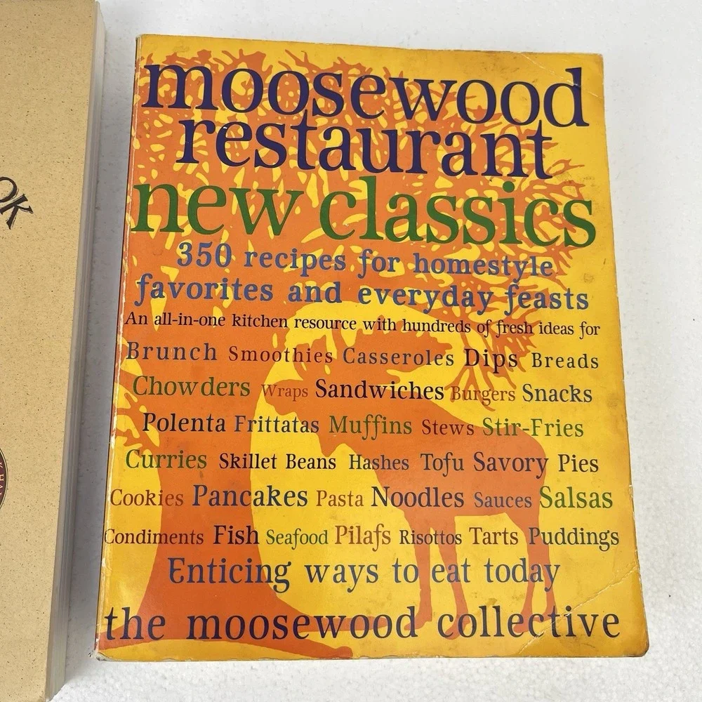 Moosewood Restaurant Cookbook Lot New Classics Collective Vegetarian Recipe Set‎